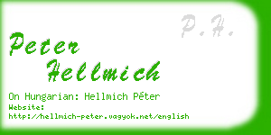 peter hellmich business card